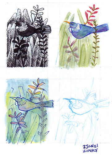 Tui in various styles
