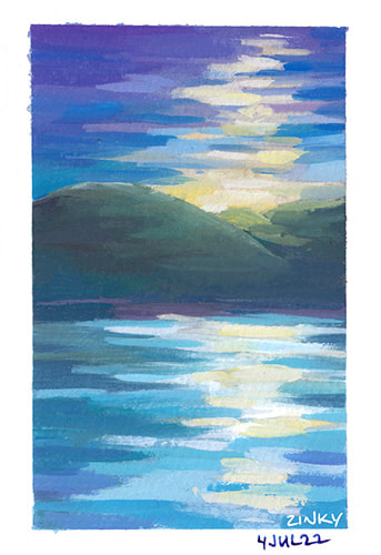 sunset at the river