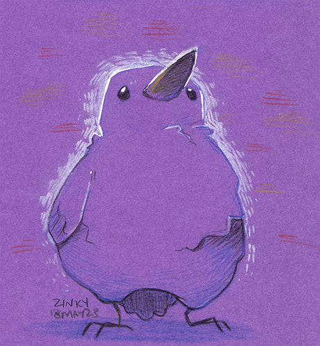 purple bird